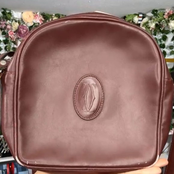 Cartier must de Paris Leather Bordeaux Crossbody - Picture 14 of 14
